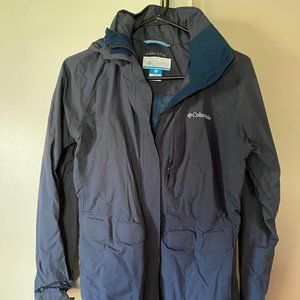 Columbia Water proof rain jacket, blue size S